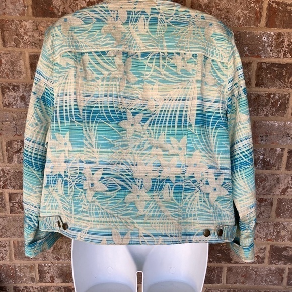 Jamaica Bay Floral Print Button Front Jacket PXL - Picture 11 of 12